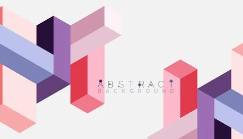 Abstract background. 3d cubes, cubic elements and blocks. Techno or business Illustrazione stock