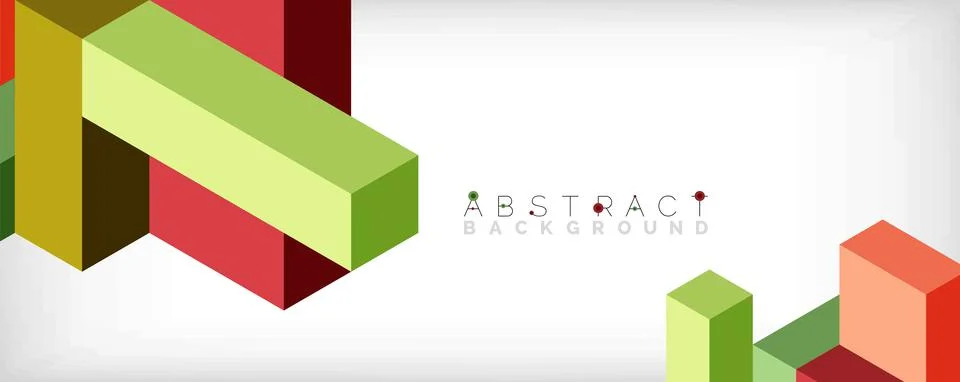 Abstract background. 3d cubes, cubic elements and blocks. Techno or business イラスト素材