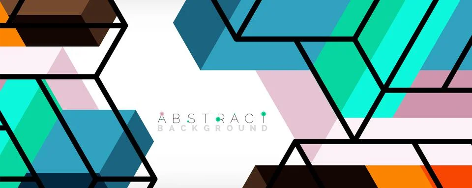 Abstract background. 3d cubes, cubic elements and blocks. Techno or business Illustrazione stock