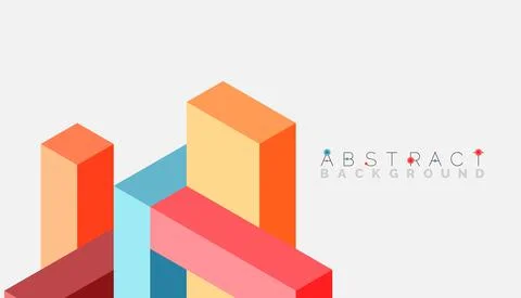 Abstract background. 3d cubes, cubic elements and blocks. Techno or business Illustrazione stock