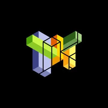 Abstract background. 3d cubes, cubic elements and blocks. Techno or business Illustrazione stock