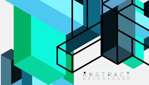 Abstract background. 3d cubes, cubic elements and blocks. Techno or business イラスト素材