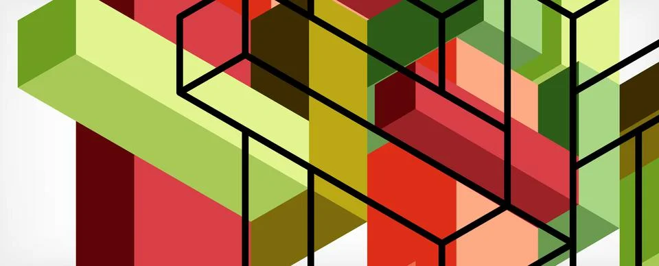 Abstract background. 3d cubes, cubic elements and blocks. Techno or business 스톡 일러스트