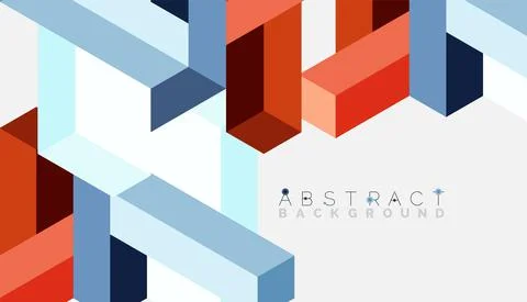 Abstract background. 3d cubes, cubic elements and blocks. Techno or business Illustrazione stock