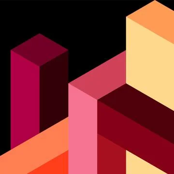 Abstract background. 3d cubes, cubic elements and blocks. Techno or business Stockillustratie