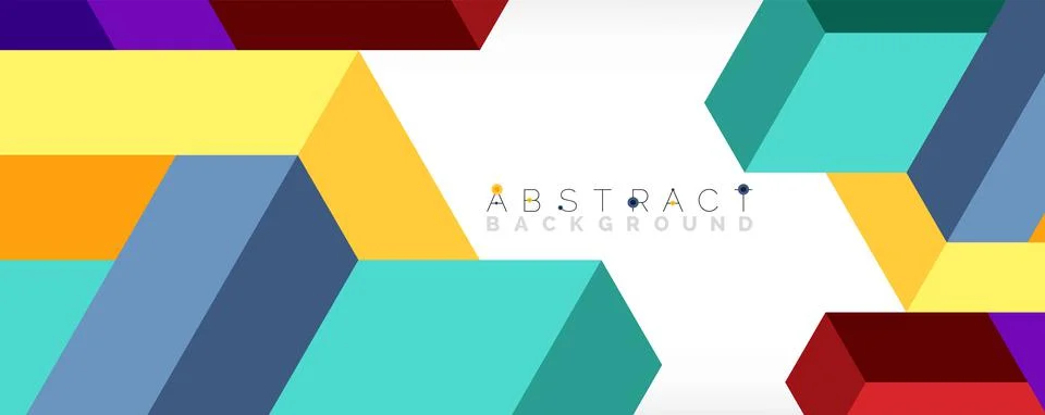 Abstract background. 3d cubes, cubic elements and blocks. Techno or business 스톡 일러스트