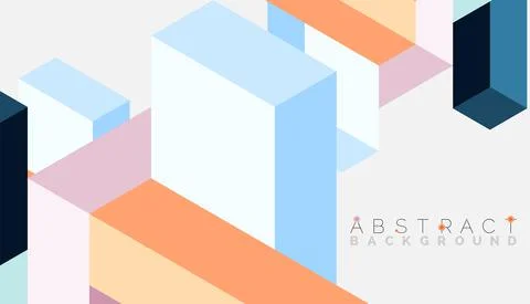 Abstract background. 3d cubes, cubic elements and blocks. Techno or business イラスト素材