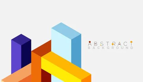Abstract background. 3d cubes, cubic elements and blocks. Techno or business Illustrazione stock
