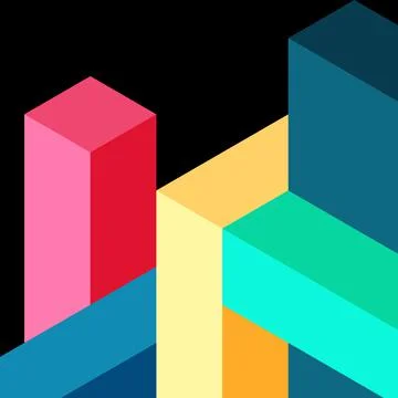 Abstract background. 3d cubes, cubic elements and blocks. Techno or business Illustrazione stock