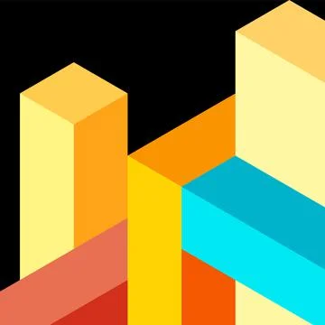 Abstract background. 3d cubes, cubic elements and blocks. Techno or business Illustrazione stock