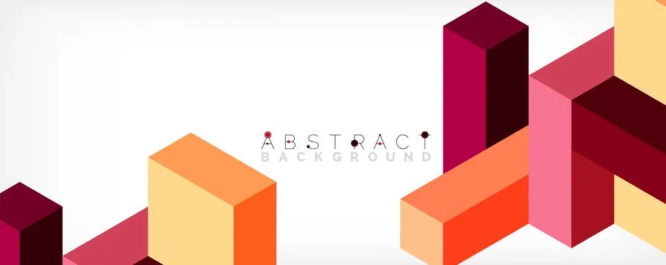 Abstract background. 3d cubes, cubic elements and blocks. Techno or business Illustrazione stock