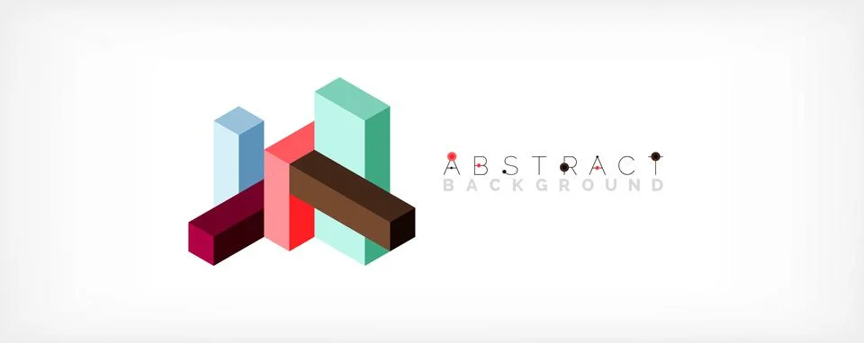 Abstract background. 3d cubes, cubic elements and blocks. Techno or business Illustrazione stock