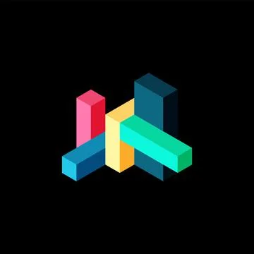 Abstract background. 3d cubes, cubic elements and blocks. Techno or business Stock Illustration