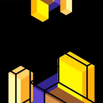 Abstract background. 3d cubes, cubic elements and blocks. Techno or business Illustrazione stock