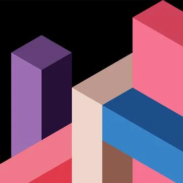 Abstract background. 3d cubes, cubic elements and blocks. Techno or business 库存插图