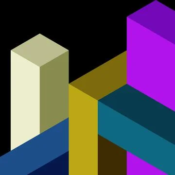 Abstract background. 3d cubes, cubic elements and blocks. Techno or business 스톡 일러스트