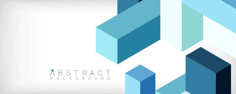 Abstract background. 3d cubes, cubic elements and blocks. Techno or business 스톡 일러스트