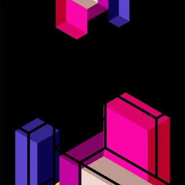 Abstract background. 3d cubes, cubic elements and blocks. Techno or business Illustrazione stock