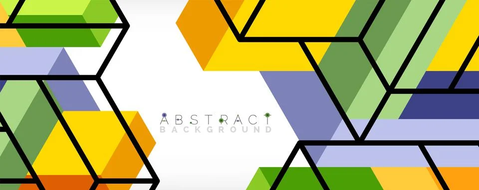 Abstract background. 3d cubes, cubic elements and blocks. Techno or business 스톡 일러스트