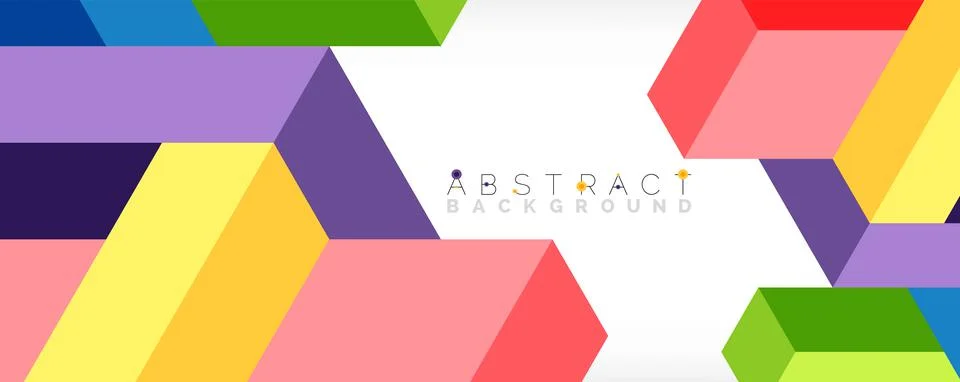 Abstract background. 3d cubes, cubic elements and blocks. Techno or business Illustrazione stock