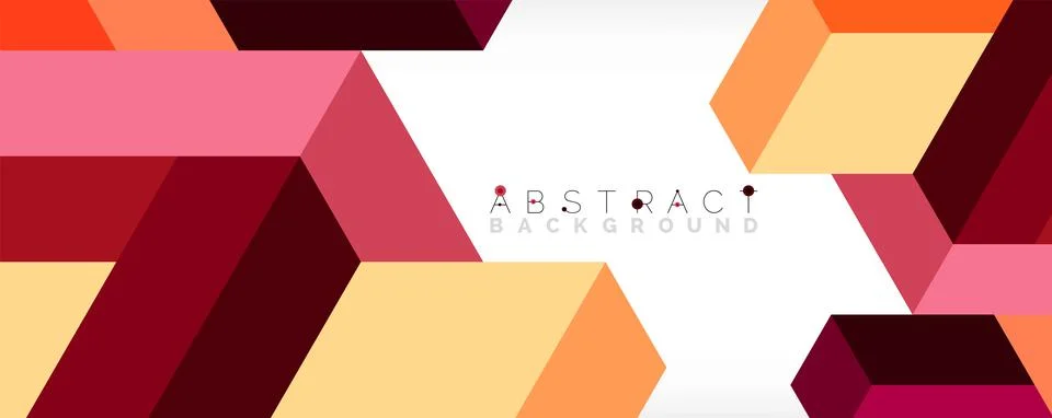 Abstract background. 3d cubes, cubic elements and blocks. Techno or business Illustrazione stock