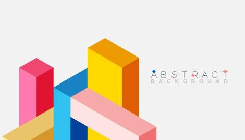 Abstract background. 3d cubes, cubic elements and blocks. Techno or business 스톡 일러스트