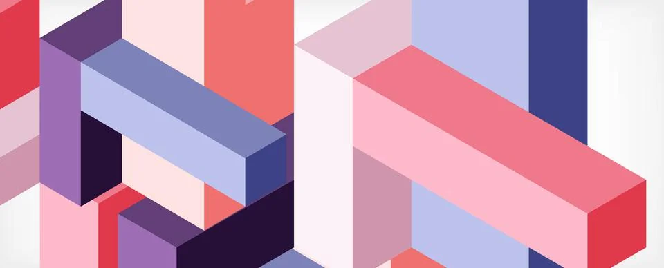 Abstract background. 3d cubes, cubic elements and blocks. Techno or business 스톡 일러스트