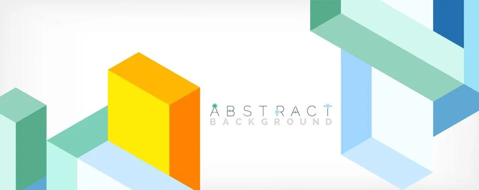 Abstract background. 3d cubes, cubic elements and blocks. Techno or business 스톡 일러스트