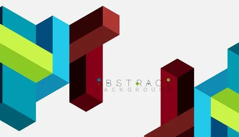 Abstract background. 3d cubes, cubic elements and blocks. Techno or business 스톡 일러스트