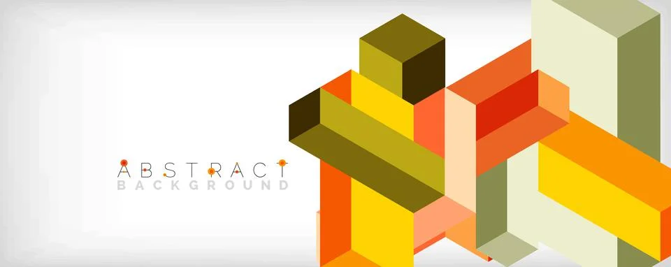 Abstract background. 3d cubes, cubic elements and blocks. Techno or business Illustrazione stock