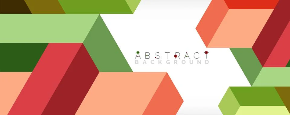 Abstract background. 3d cubes, cubic elements and blocks. Techno or business 스톡 일러스트
