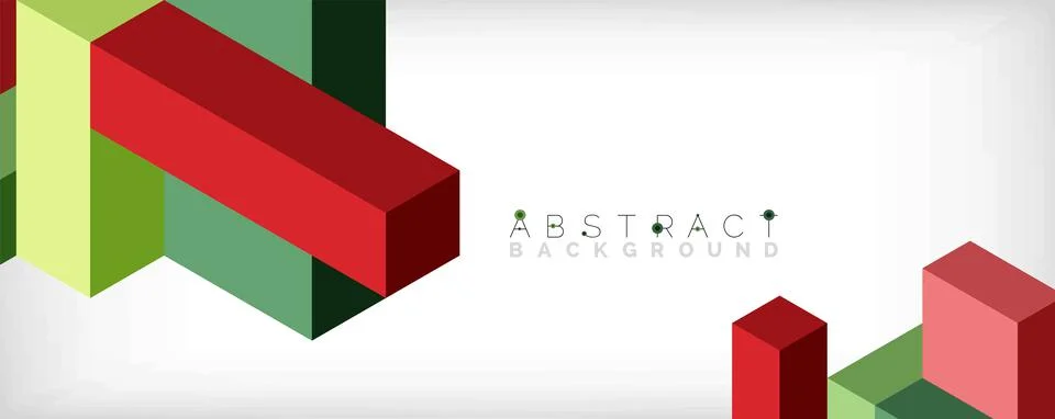 Abstract background. 3d cubes, cubic elements and blocks. Techno or business 스톡 일러스트