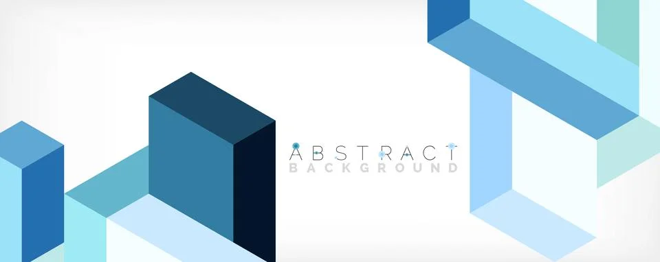 Abstract background. 3d cubes, cubic elements and blocks. Techno or business 스톡 일러스트