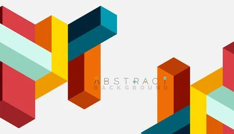 Abstract background. 3d cubes, cubic elements and blocks. Techno or business Illustrazione stock