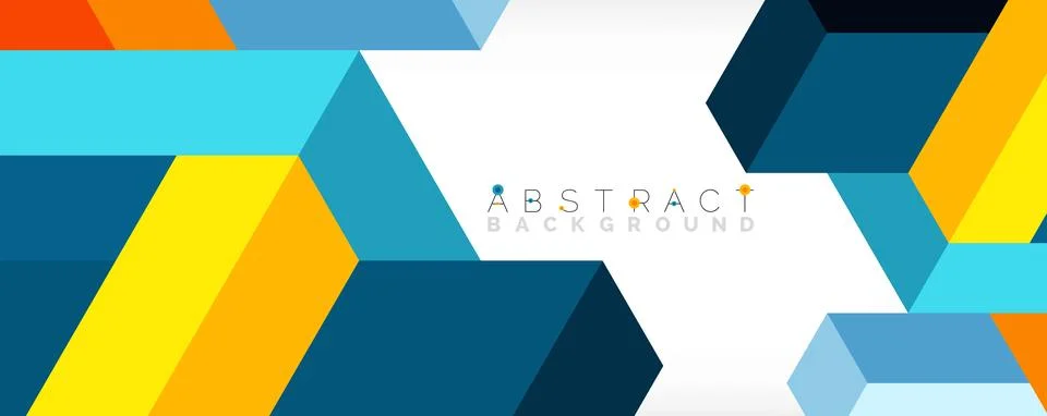 Abstract background. 3d cubes, cubic elements and blocks. Techno or business Illustrazione stock