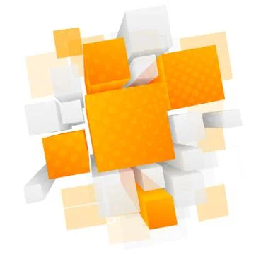 Abstract background with 3d cubes Illustrazione stock