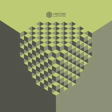 Abstract background with 3D-effect. Vector illustration Stock Illustration