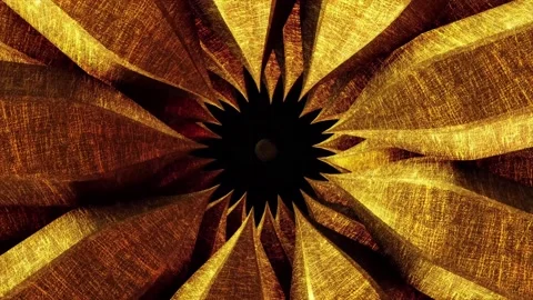 Abstract background 3D flower shiny structure rotate and transform in space loop Vidéo 149355735