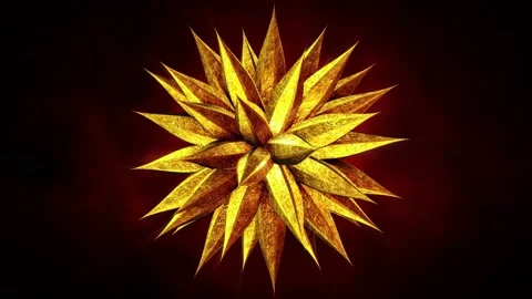 Abstract background 3D flower shiny structure rotate and transform in space loop Stock Footage 149355758