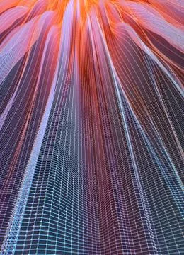 Abstract Background 3D Hologram Network Connection 스톡 일러스트