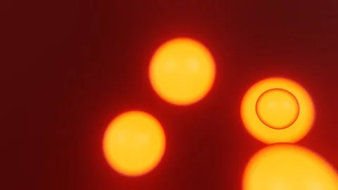 Abstract background 3D horizontal neon lava lamp liquid oil blob bubble spheres Video stock 301295307