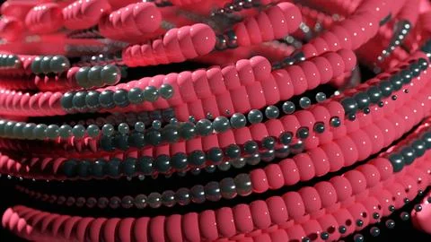 Abstract background 3D illustration of colored pearls 库存插图