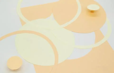 Abstract background with 3D paper elements,  resembles female forms Stock Photos