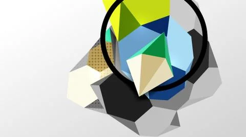Abstract background - 3d polygonal geometric shapes composition. Vector Stock Illustration