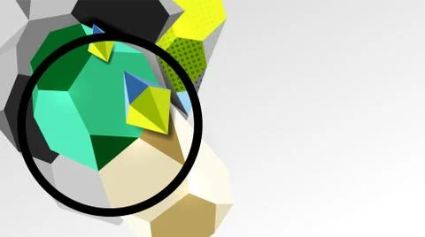 Abstract background - 3d polygonal geometric shapes composition. Vector Stock Illustration
