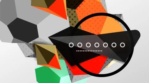 Abstract background - 3d polygonal geometric shapes composition. Vector Stock Illustration