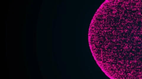 Abstract background 3d render. Chaotic particles with random size. Twisted... Stock Photos