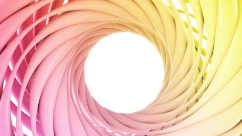Abstract background 3d render, multicolor futuristic spiral on a white Иллюстрация