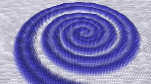 Abstract background 3d render of white field of cubes with blue helix motio.. 動画素材 333404101