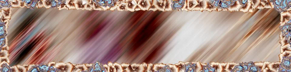 Abstract background with 3D rendered crystals frame. Stock Illustration